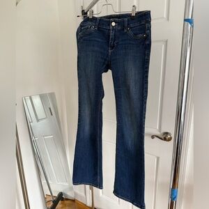 White House Black Market Dark Blue Flare Jeans